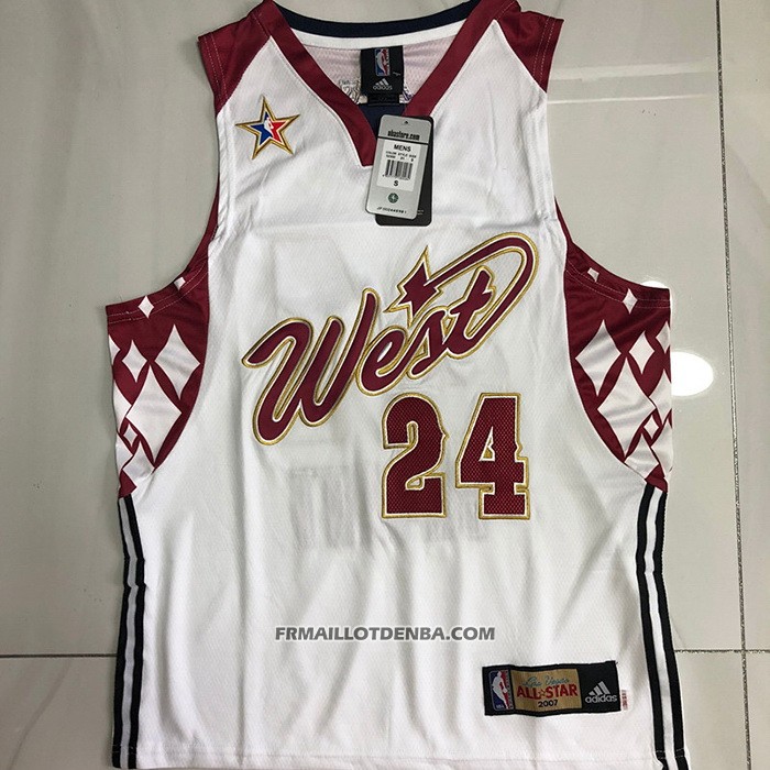 Maillot All Star 2007 Los Angeles Lakers Kobe Bryant NO 24 Blanc